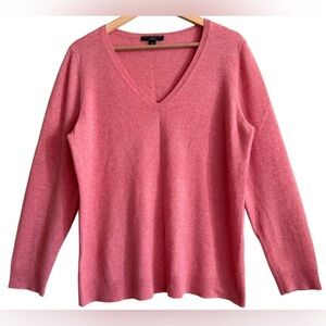 ANN TAYLOR 100% Cashmere Preppy Business Casual Lightweight Pullover Sweater XLP